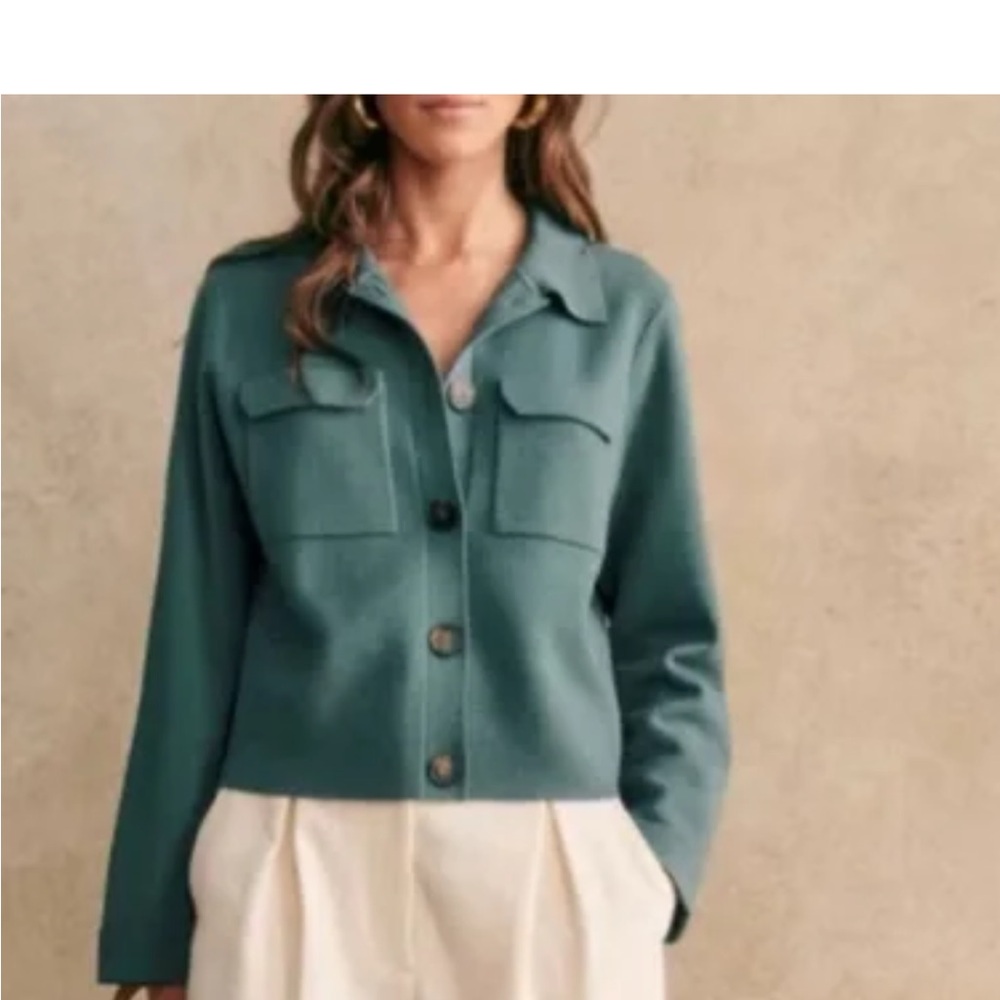 Sezane Betty Jacket in Sage